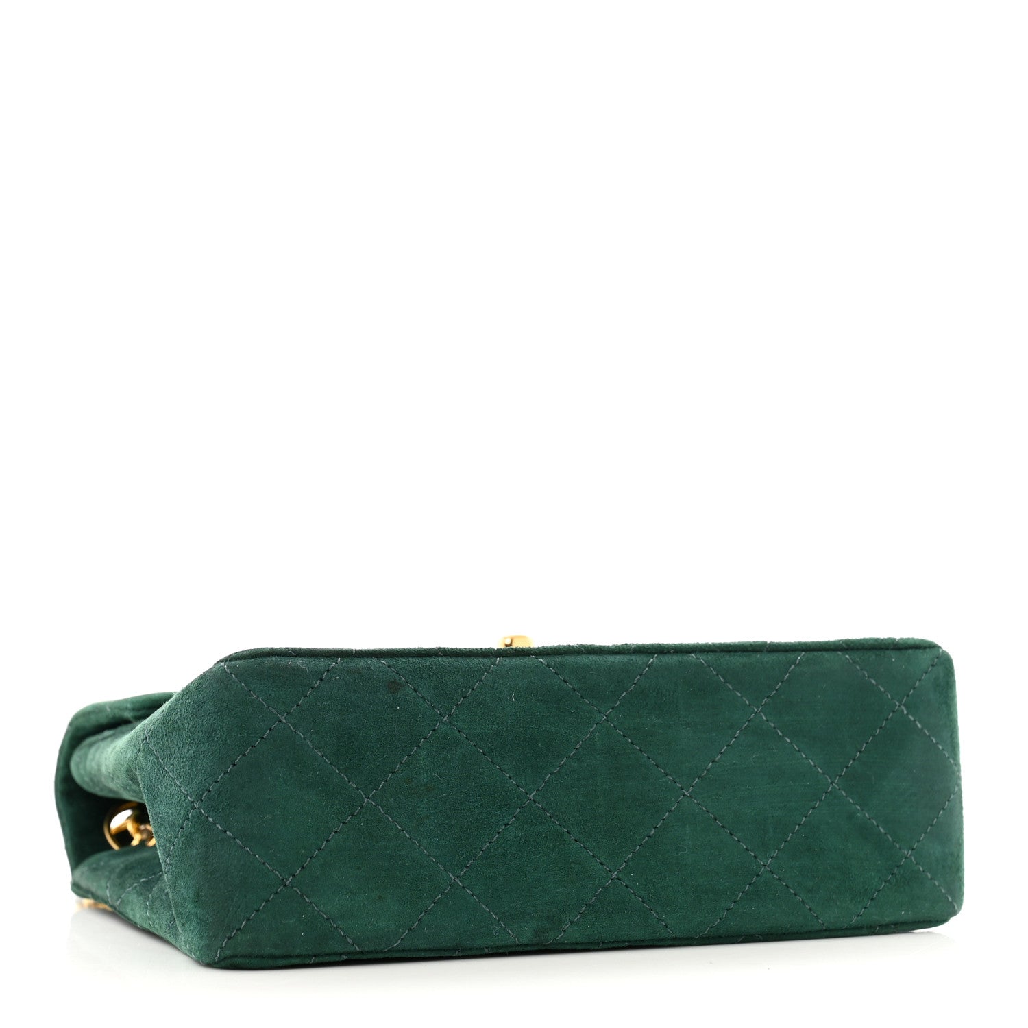 Chanel Suede Quilted Mini Square Flap Green 4 of 11