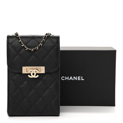 Chanel Caviar Quilted Golden Class Phone Holder Black 12 of 12