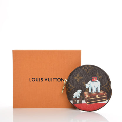 Louis Vuitton Monogram 2017 Christmas Animation Round Coin Purse 5 of 5