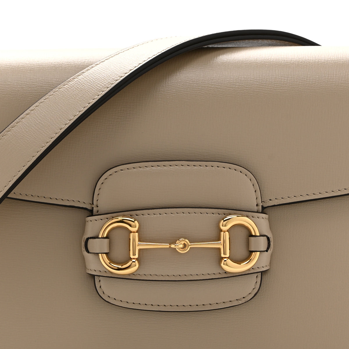 Gucci Azalea Calfskin Horsebit 1955 Shoulder Bag  Oatmeal 9 of 11