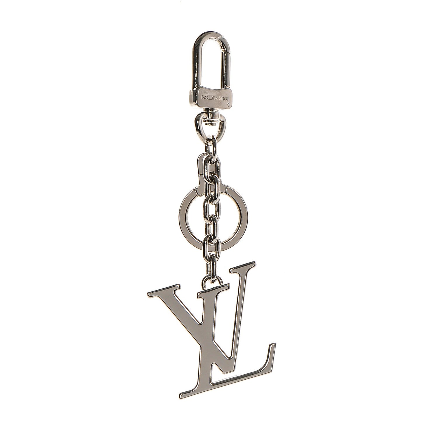 LV Initials Key Chain Holder Silver