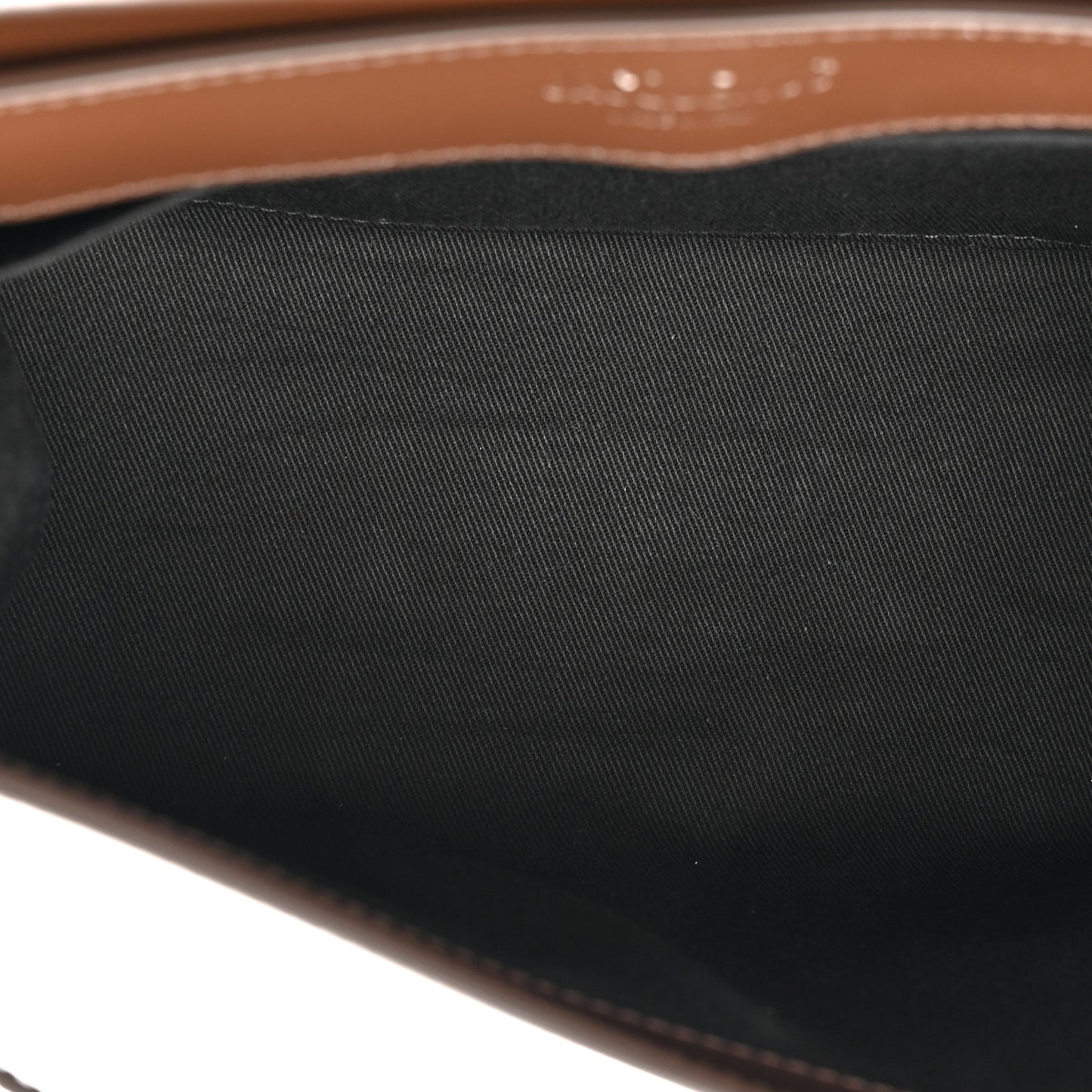 Patent Calfskin Le Capri Messenger Clutch Midnight Brown