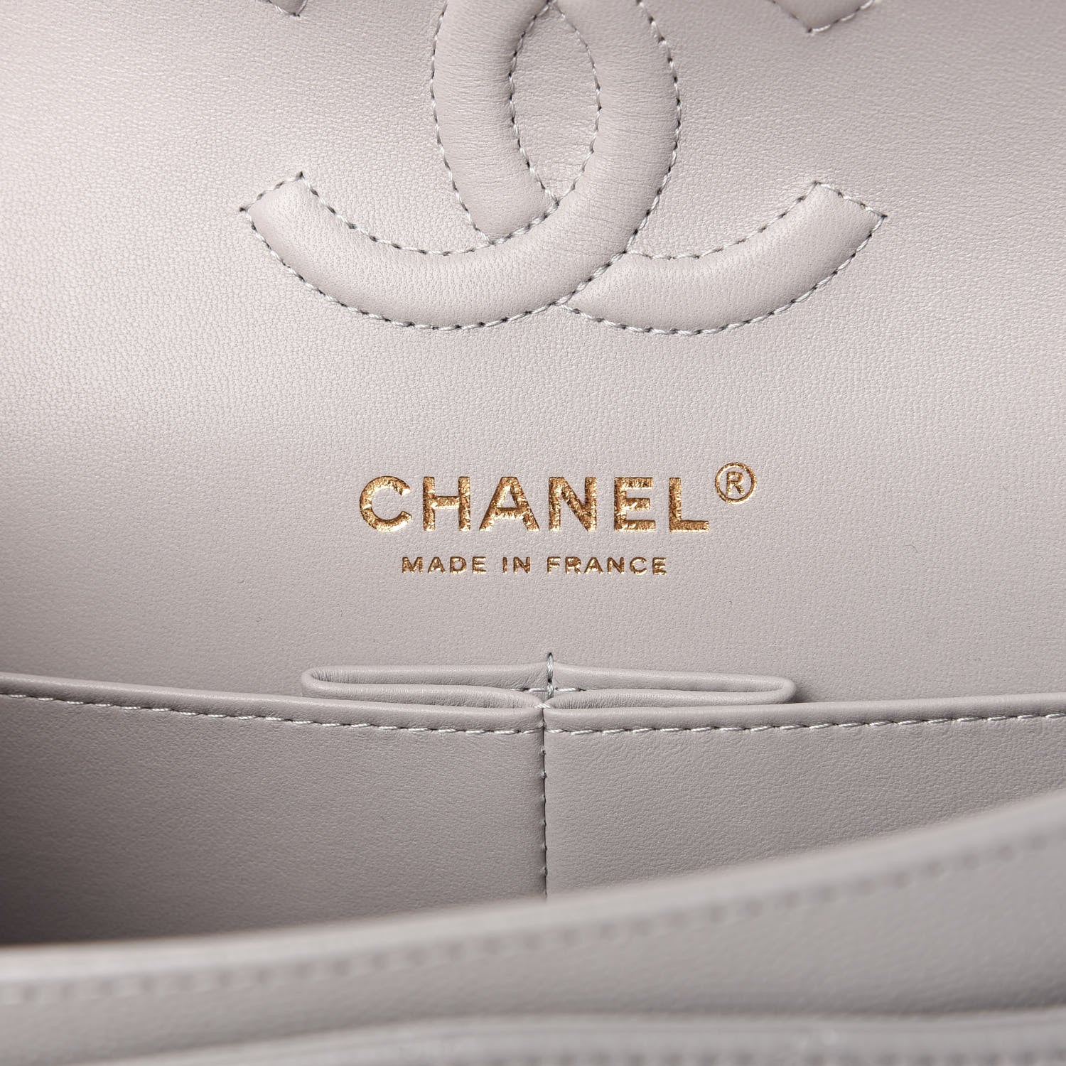 Chanel Caviar Quilted Small Double Flap Grey 8 of 11