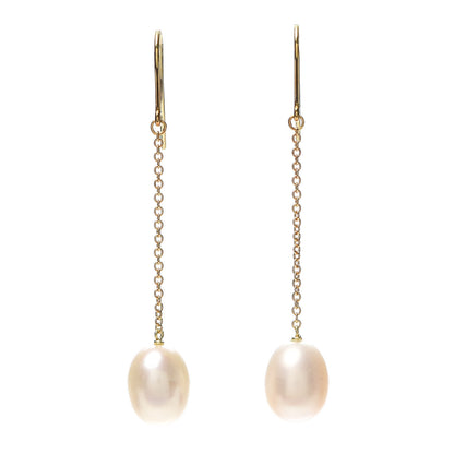 Tiffany 18K Yellow Gold Elsa Peretti Pearls By The Yard Drop Earrings 1 of 4
