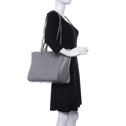 Chanel Caviar Studded Small Deauville Tote Grey 2 of 10