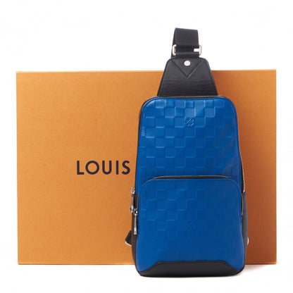 Louis Vuitton Damier Infini Avenue Sling Backpack Blue Black 8 of 8