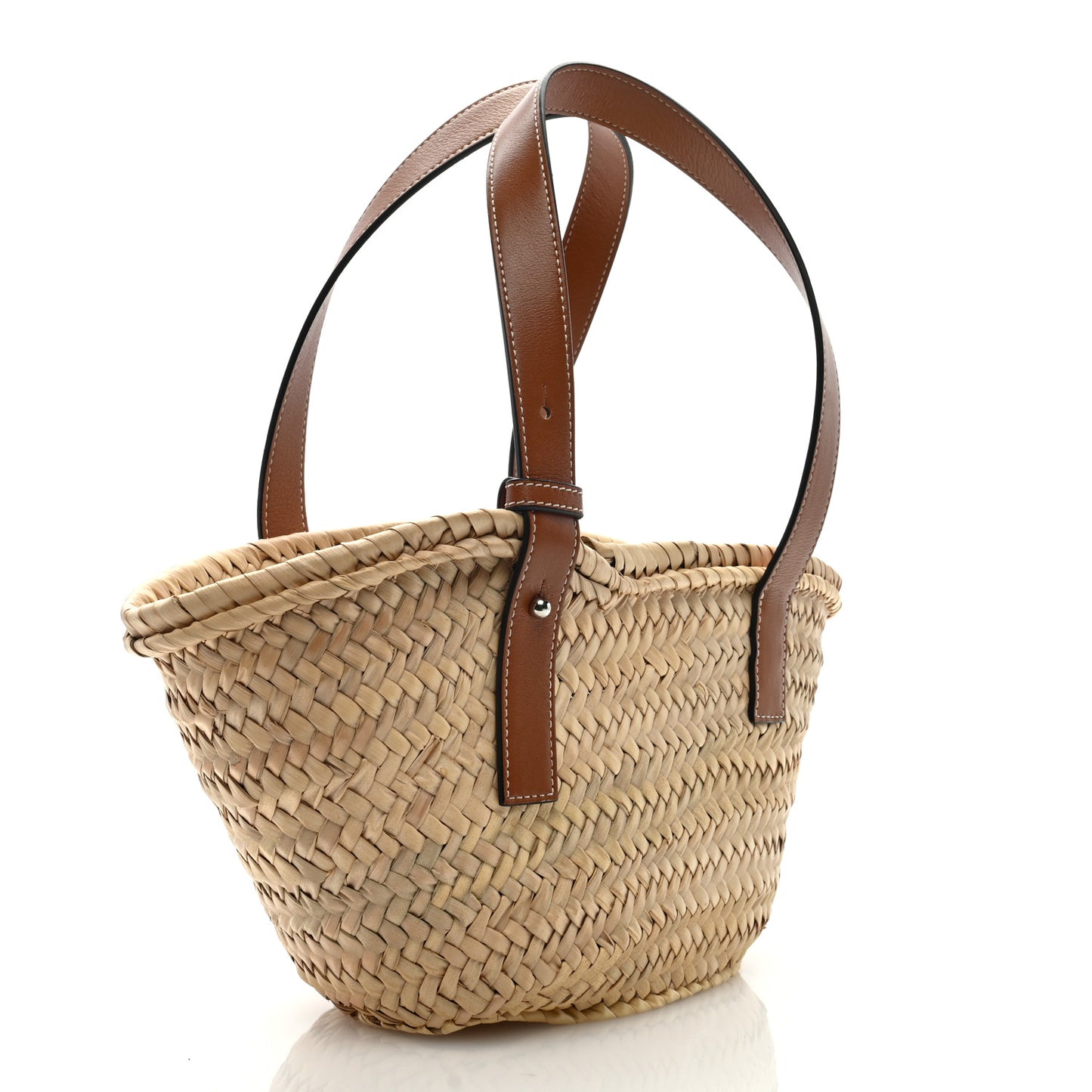 Raffia Small Basket Tote Bag Natural Tan