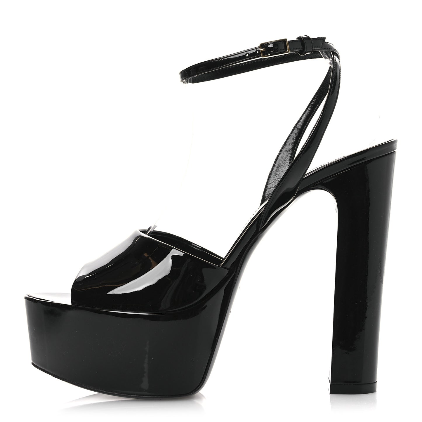 Patent Jodie 95 Platform Sandals 39.5 Black