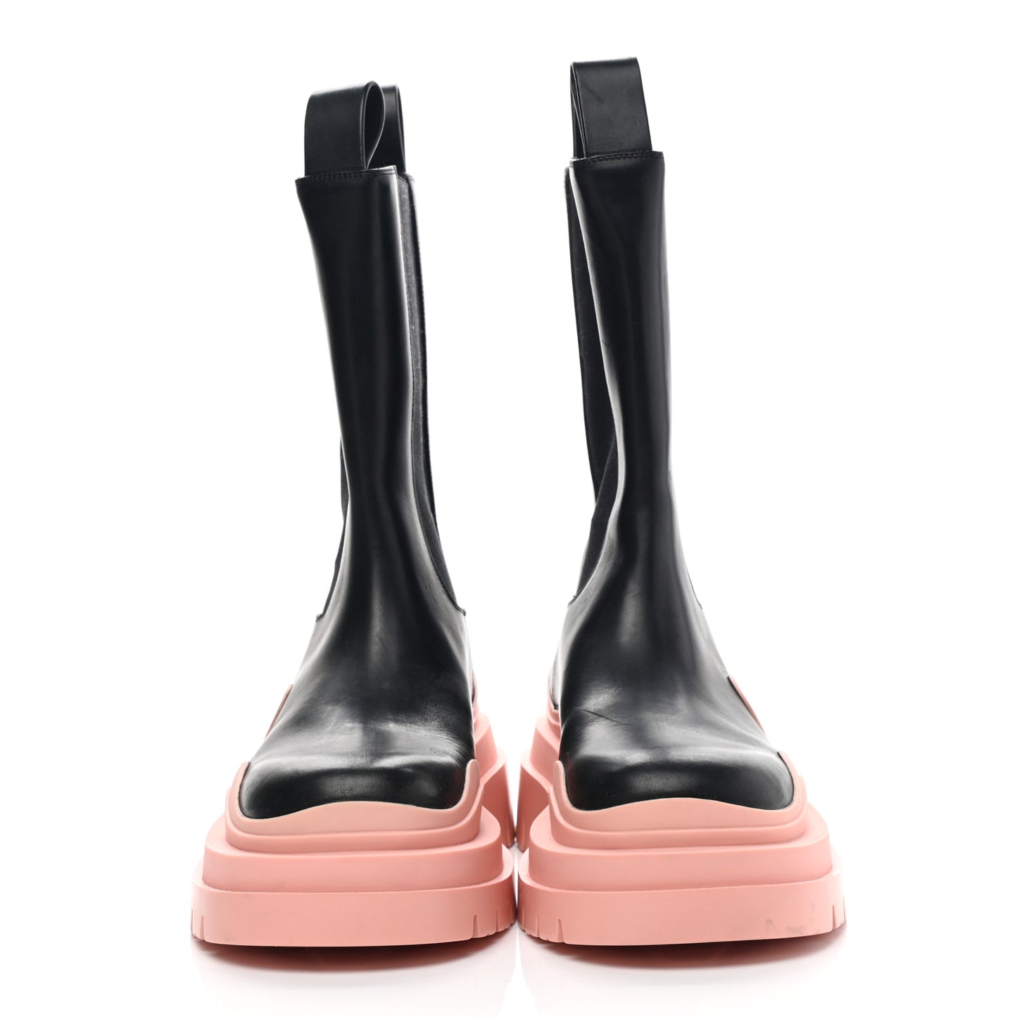 Calfskin The Tire Chelsea Boots 38 Black Peachy