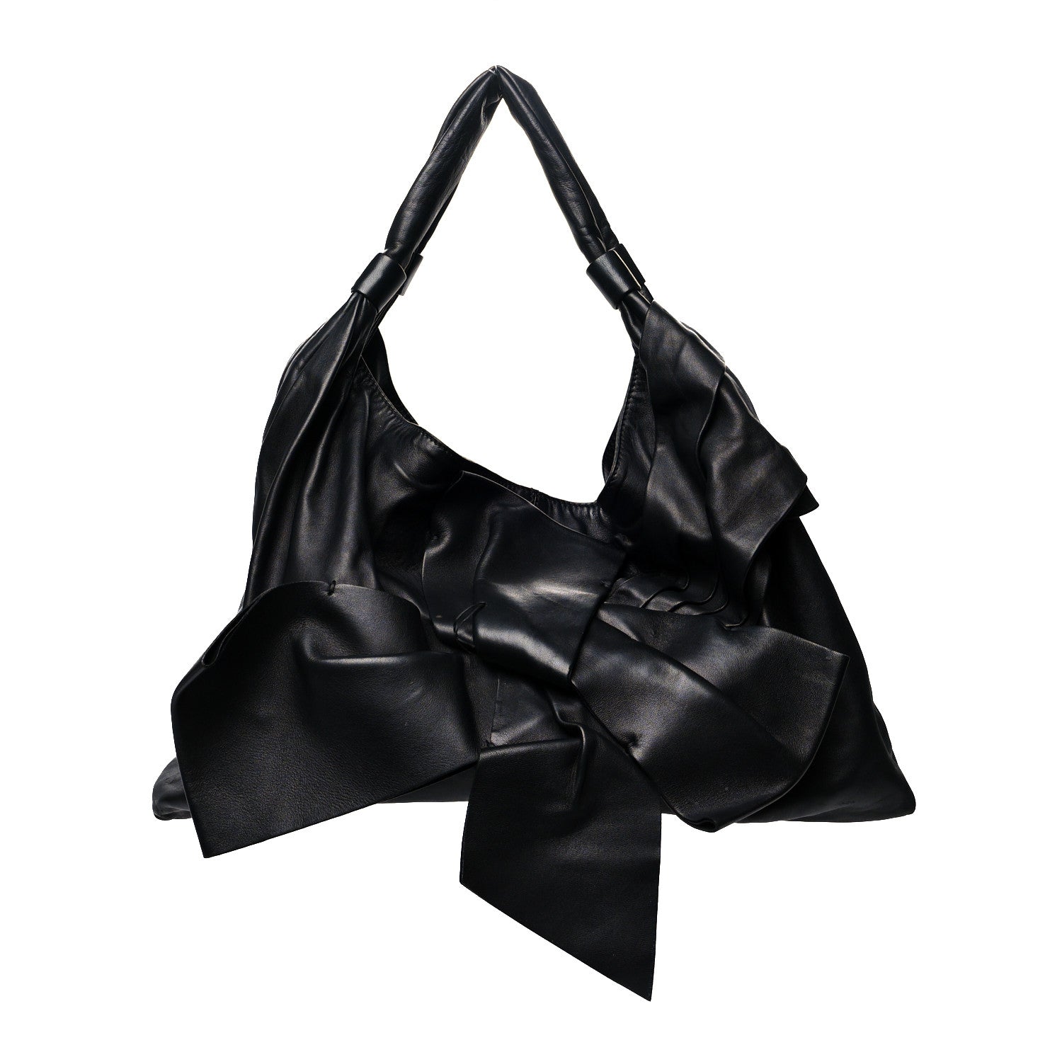 Valentino Garavani Nappa Premier Bow Hobo Black 1 of 14