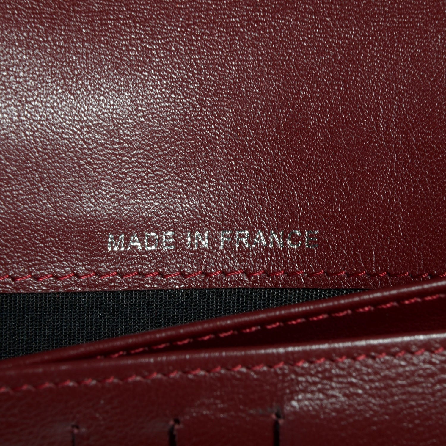 Chanel Caviar Yen CC Wallet Dark Red 7 of 7