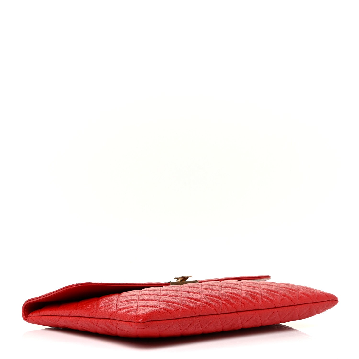 Chanel Caviar Quilted Large Golden Class Pouch Red 3 of 11