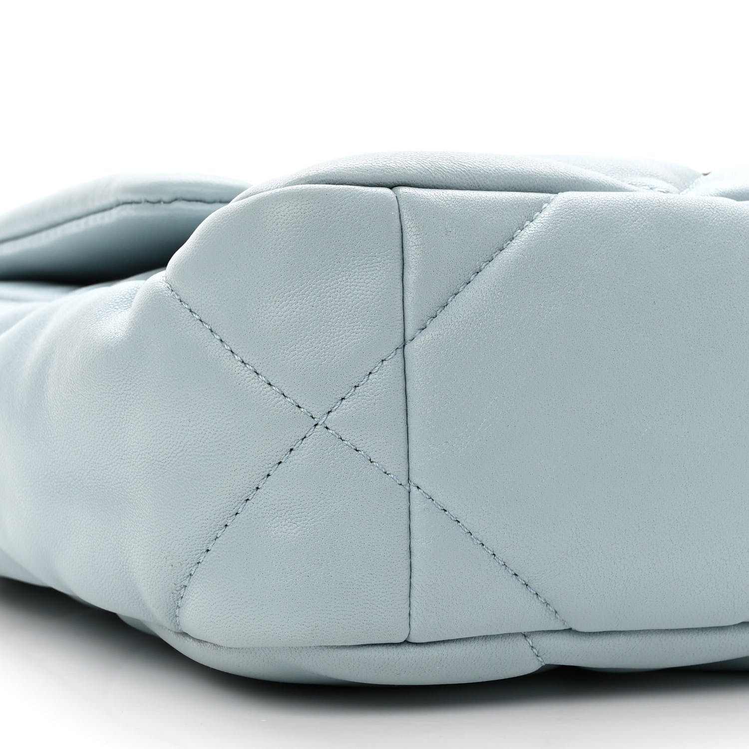 Chanel Lambskin Quilted Medium Chanel 19 Flap Light Blue 9 of 10