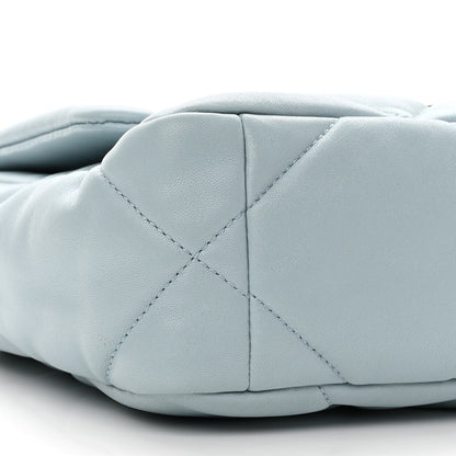 Chanel Lambskin Quilted Medium Chanel 19 Flap Light Blue 9 of 10