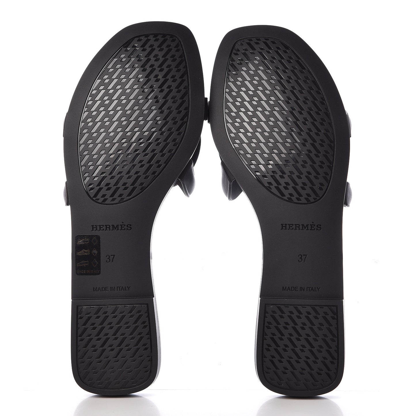 Rubber Aloha Sandals 37 Black