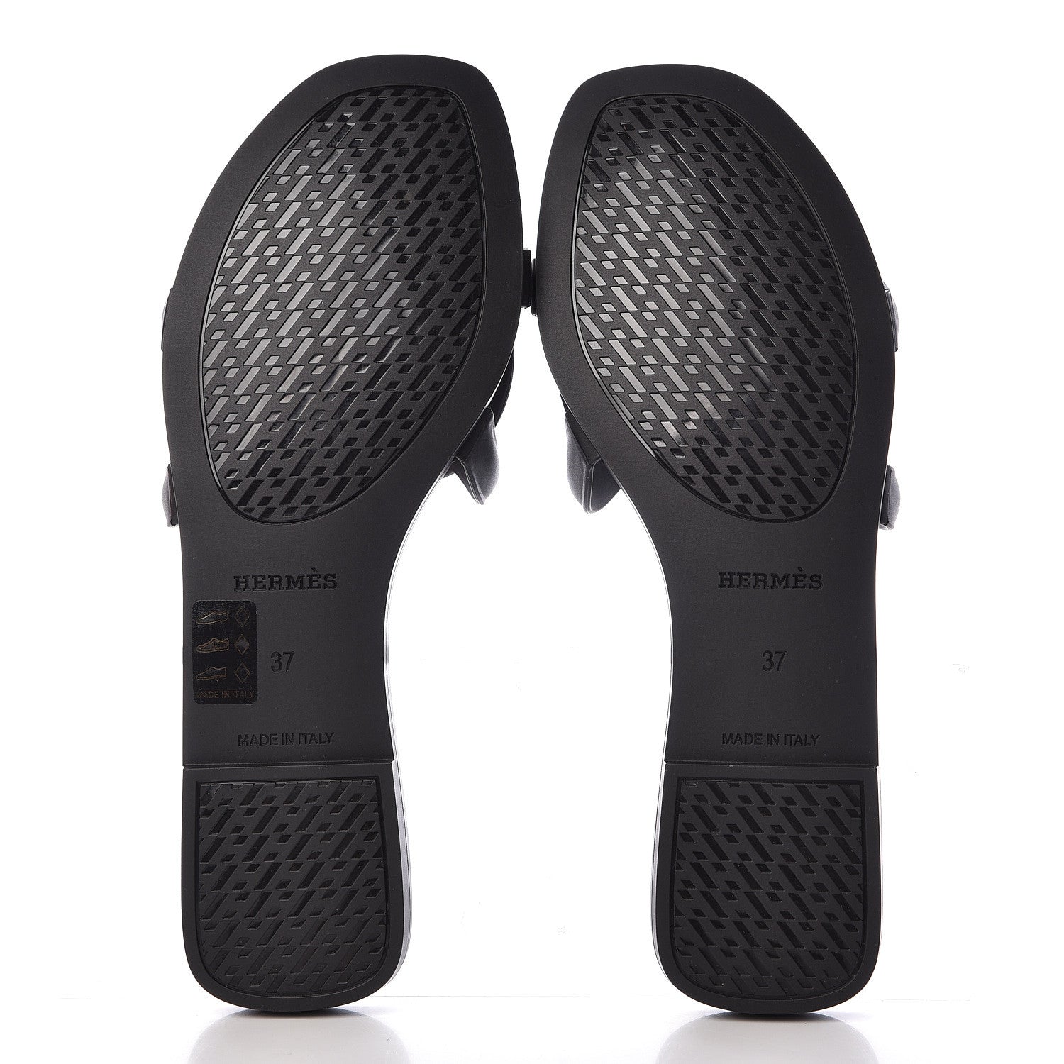 Hermes Rubber Aloha Sandals 37 Black 5 of 8