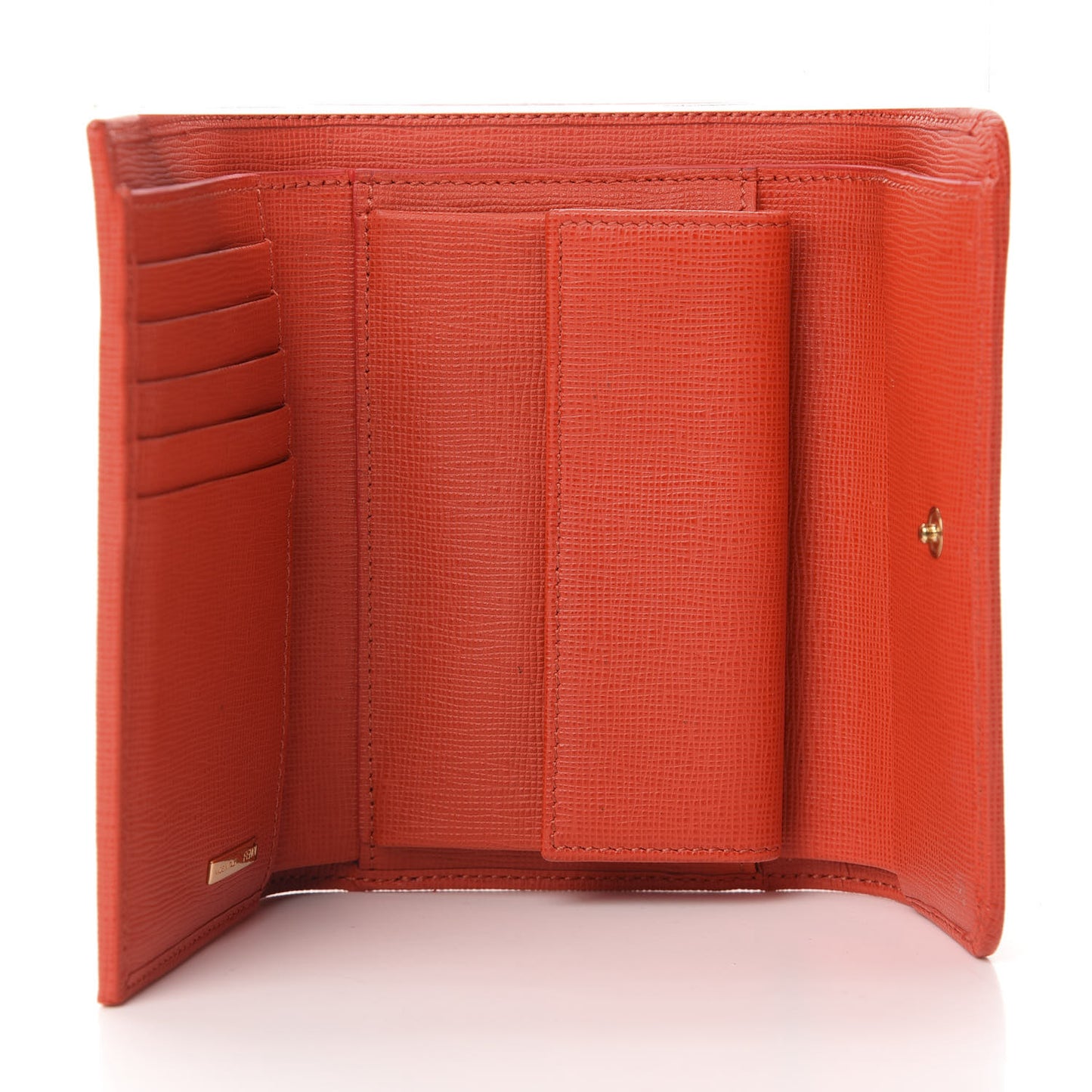 Zucca Spalmati Vitello Elite Tri-Fold Wallet Tobacco Papavero