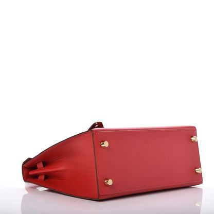 Hermes Epsom Kelly Sellier 25 Rouge Casaque 6 of 31