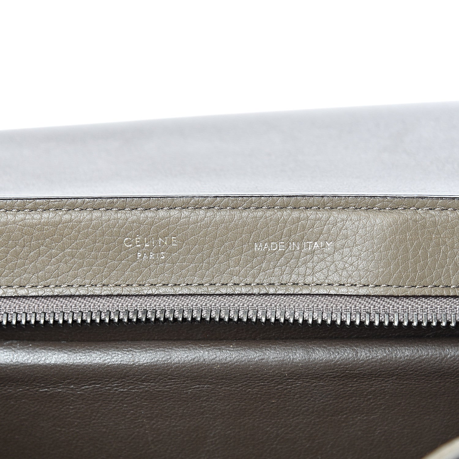 Celine Drummed Calfskin Suede Small Trapeze Souris 5 of 22