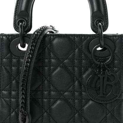 Christian Dior Ultra Matte Calfskin Cannage Mini Lady Dior Black 8 of 10