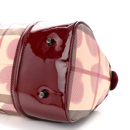 Burberry Nova Check Heart Small Chester Bowling Bag Berry Red 10 of 10
