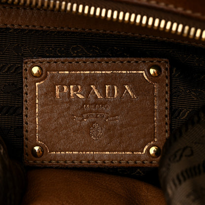 Prada Cervo Shine Tote  Nocciolo 6 of 10