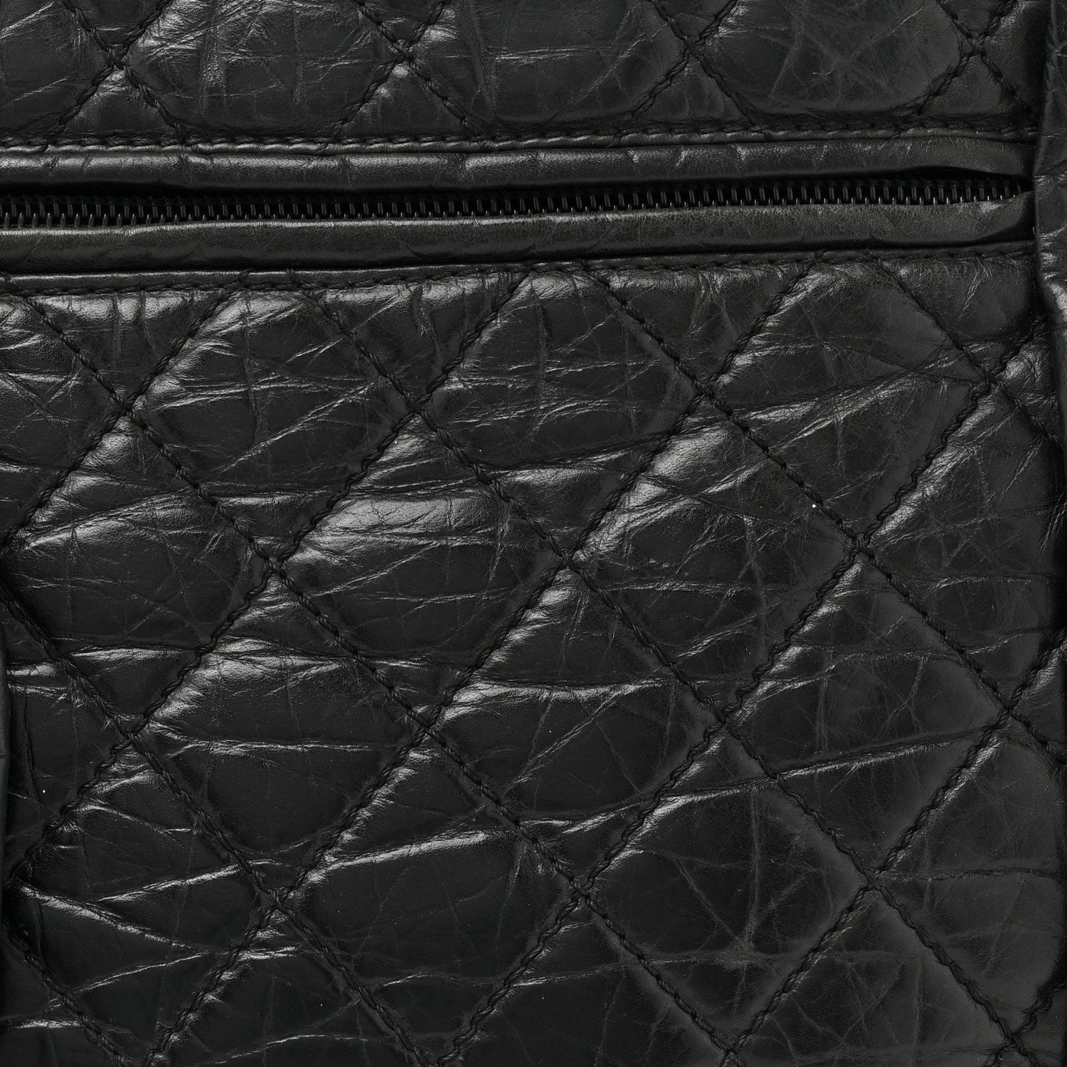 Chanel Aged Calfskin Vintage Ligne Lady Braid Tote Black 8 of 14