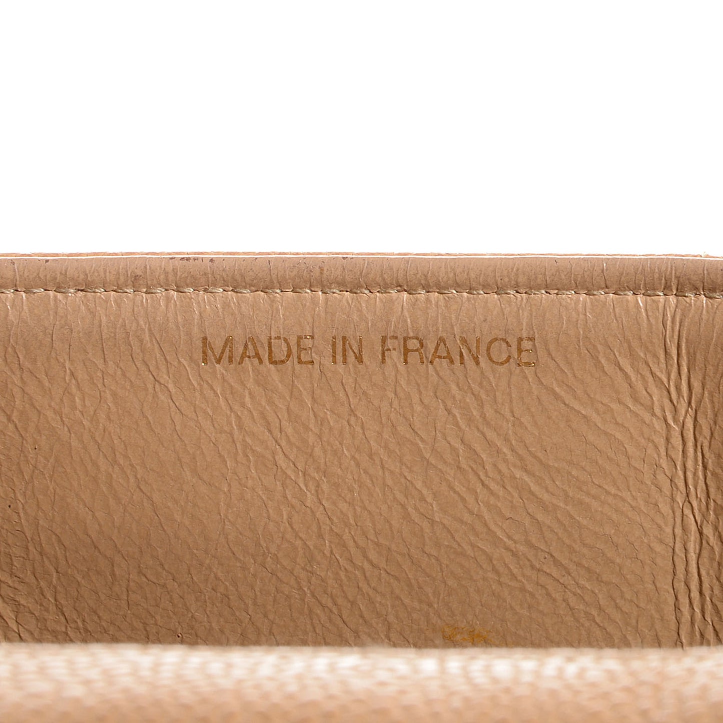 Caviar Vertical Quilted Jumbo Single Flap Beige