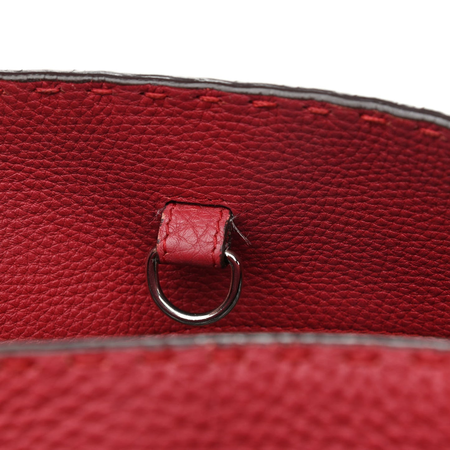 Cuoio Romano Selleria Large Anna Bucket Bag Rosso