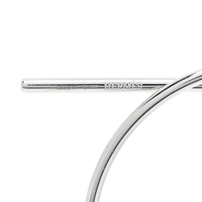 Hermes Sterling Silver MM Loop Earrings 4 of 7