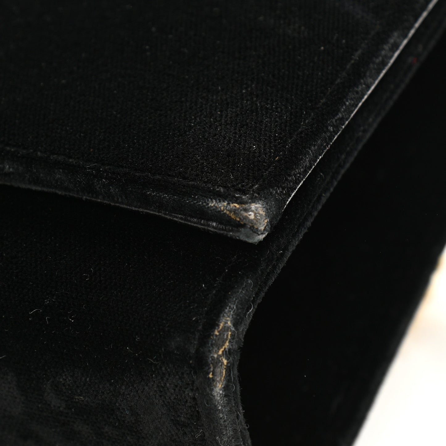 Velvet Medium Monogram Kate Tassel Shoulder Bag Black