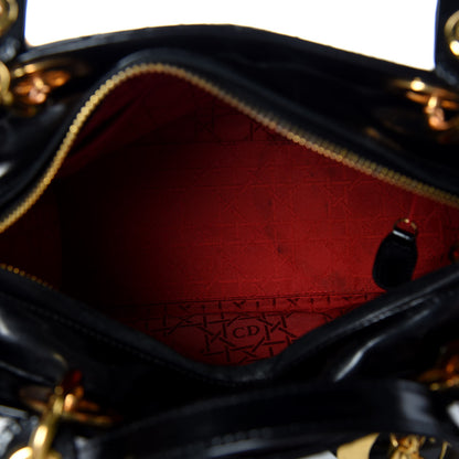 Christian Dior Patent Cannage Medium Lady Dior Black 12 of 15