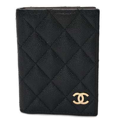 Chanel Caviar Quilted Card Holder Wallet Black 1 of 9