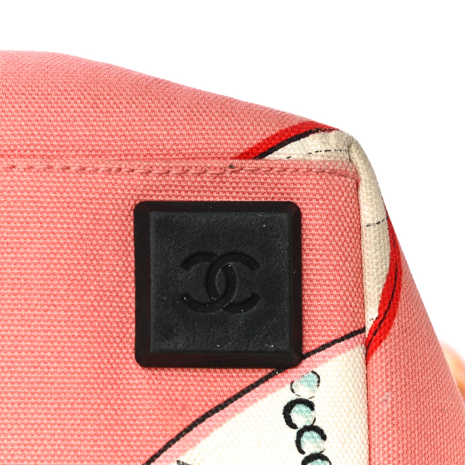 Chanel Canvas Coco Hearts Print Tote Multi 13 of 22