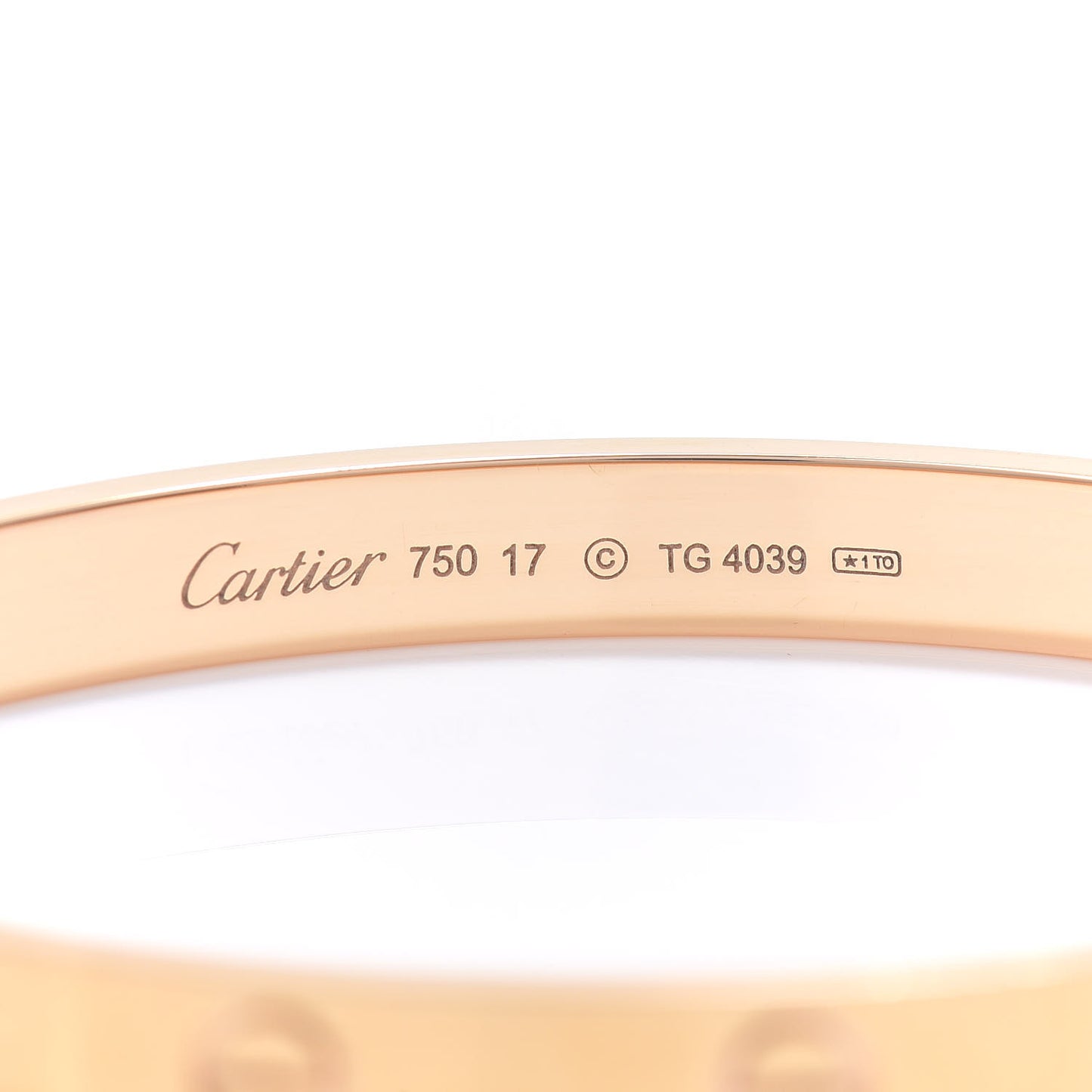 18K Yellow Gold LOVE Bracelet 17