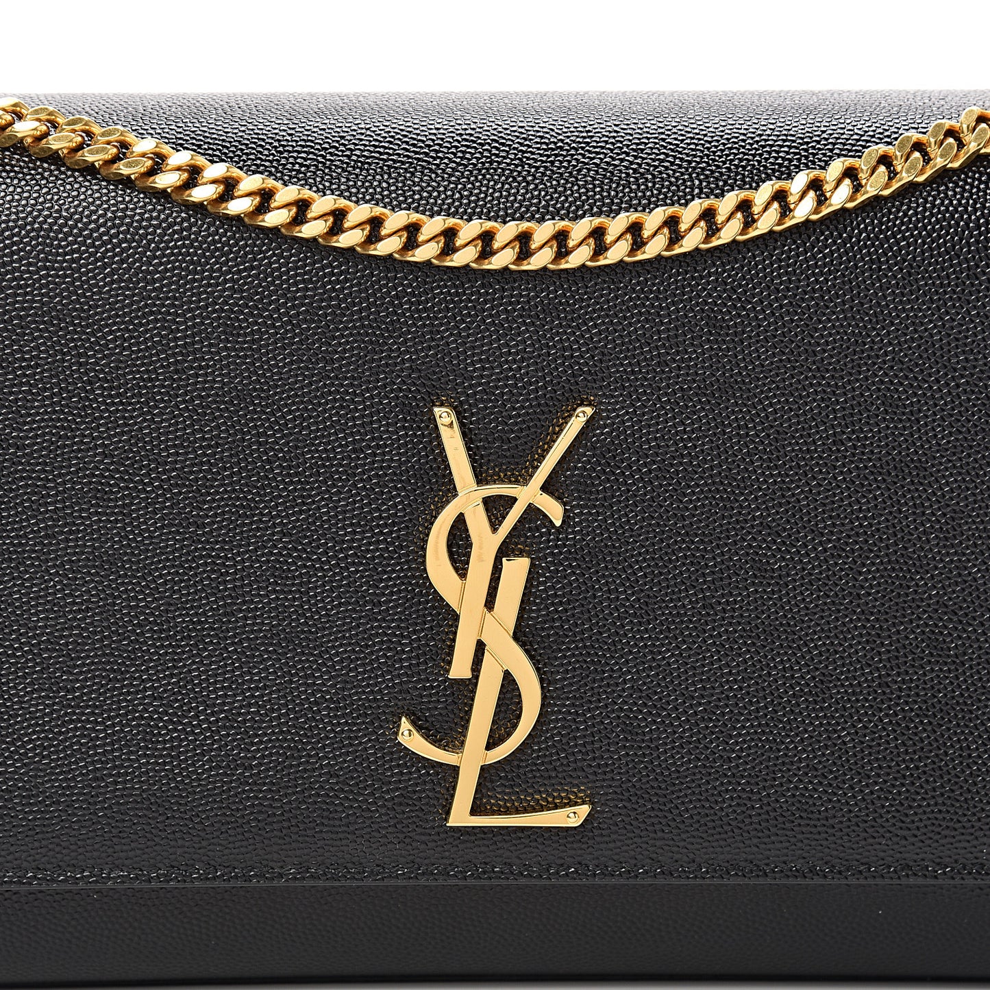 Grain De Poudre Medium Classic Monogram Kate Satchel Black