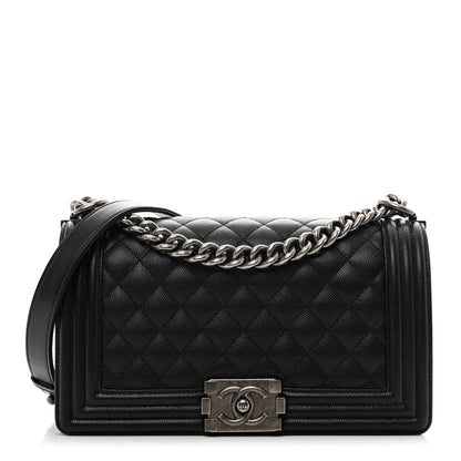 Chanel Caviar Quilted Medium Boy Flap Black 1 of 10