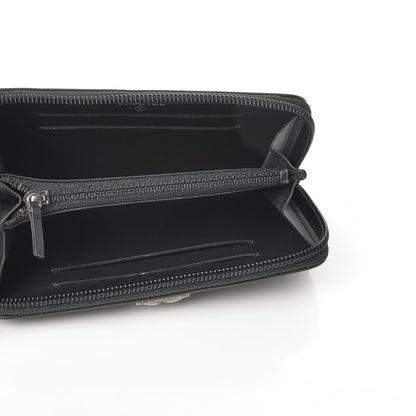 Chanel Calfskin Quilted Small Boy Zip Around Wallet Black 5 of 9