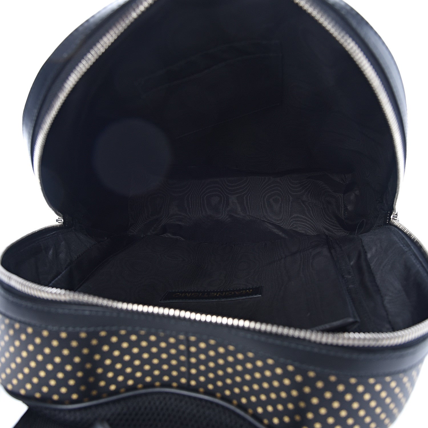Gucci X SEGA Calfskin GUCCY Stars Dome Backpack Black Gold 5 of 11