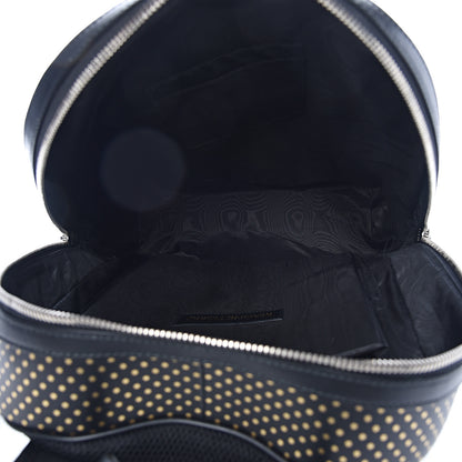 Gucci X SEGA Calfskin GUCCY Stars Dome Backpack Black Gold 5 of 11