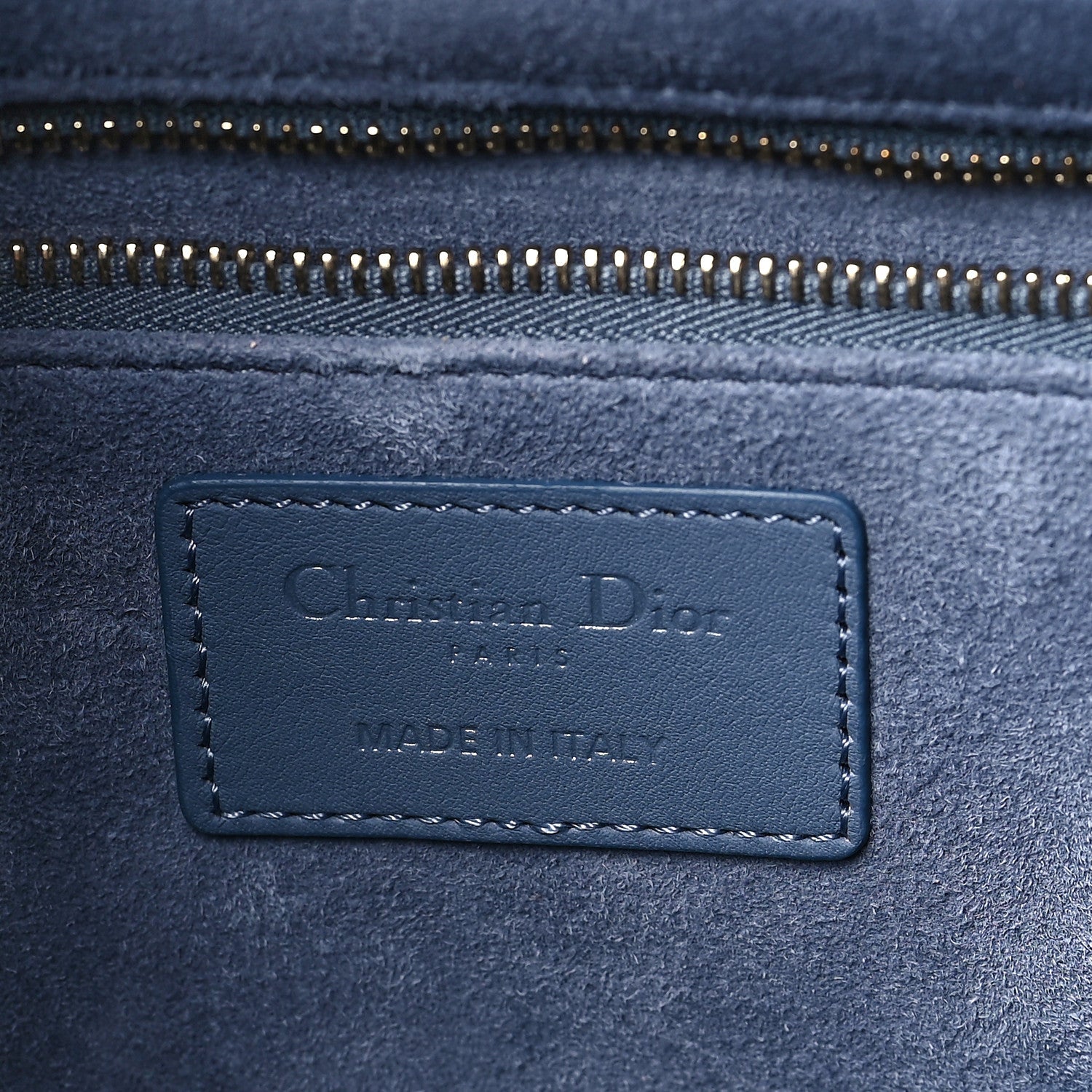 Christian Dior Ultra Matte Calfskin Cannage Large Lady Dior Denim Blue 6 of 9