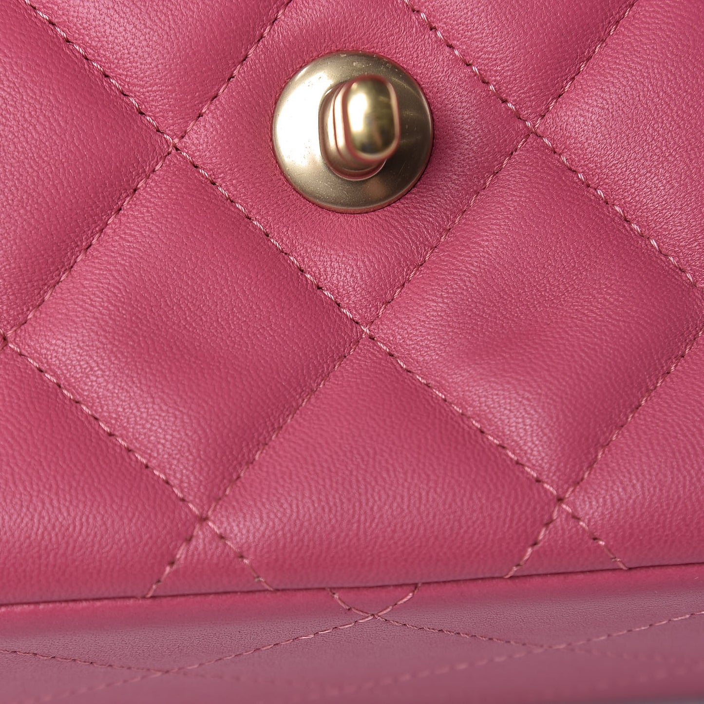 Lambskin Quilted Maxi Double Flap Dark Pink