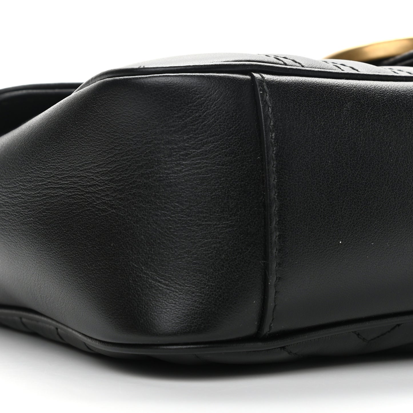 Calfskin Matelasse Small GG Marmont Shoulder Bag Black