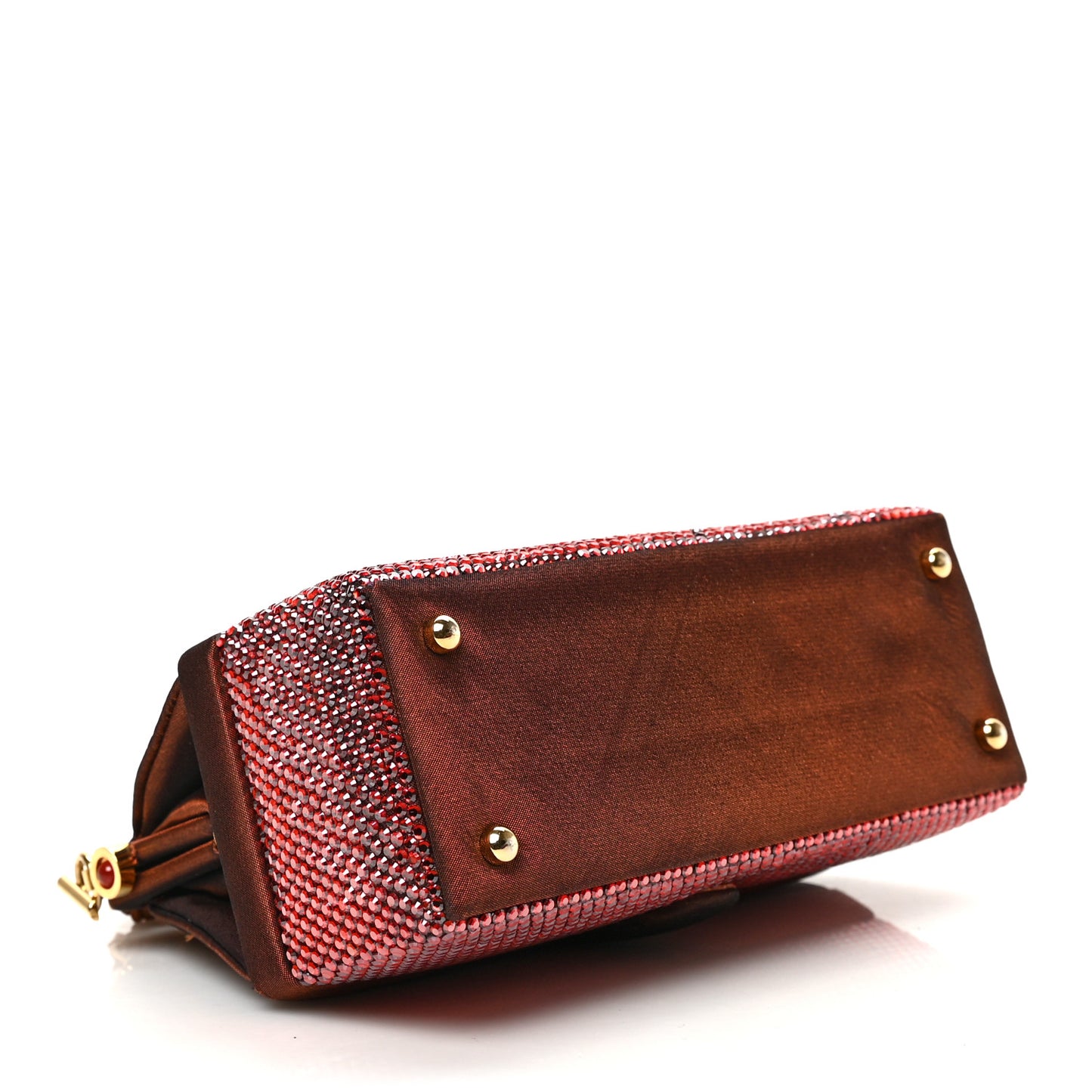 Swarovski Crystal Kisslock Evening Bag Red