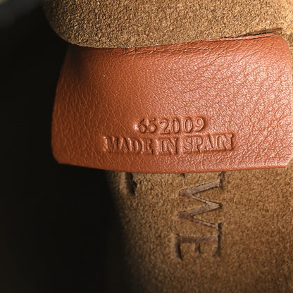 Loewe Calfskin Raffia Gate Bucket Bag Tan Light Yellow 7 of 10