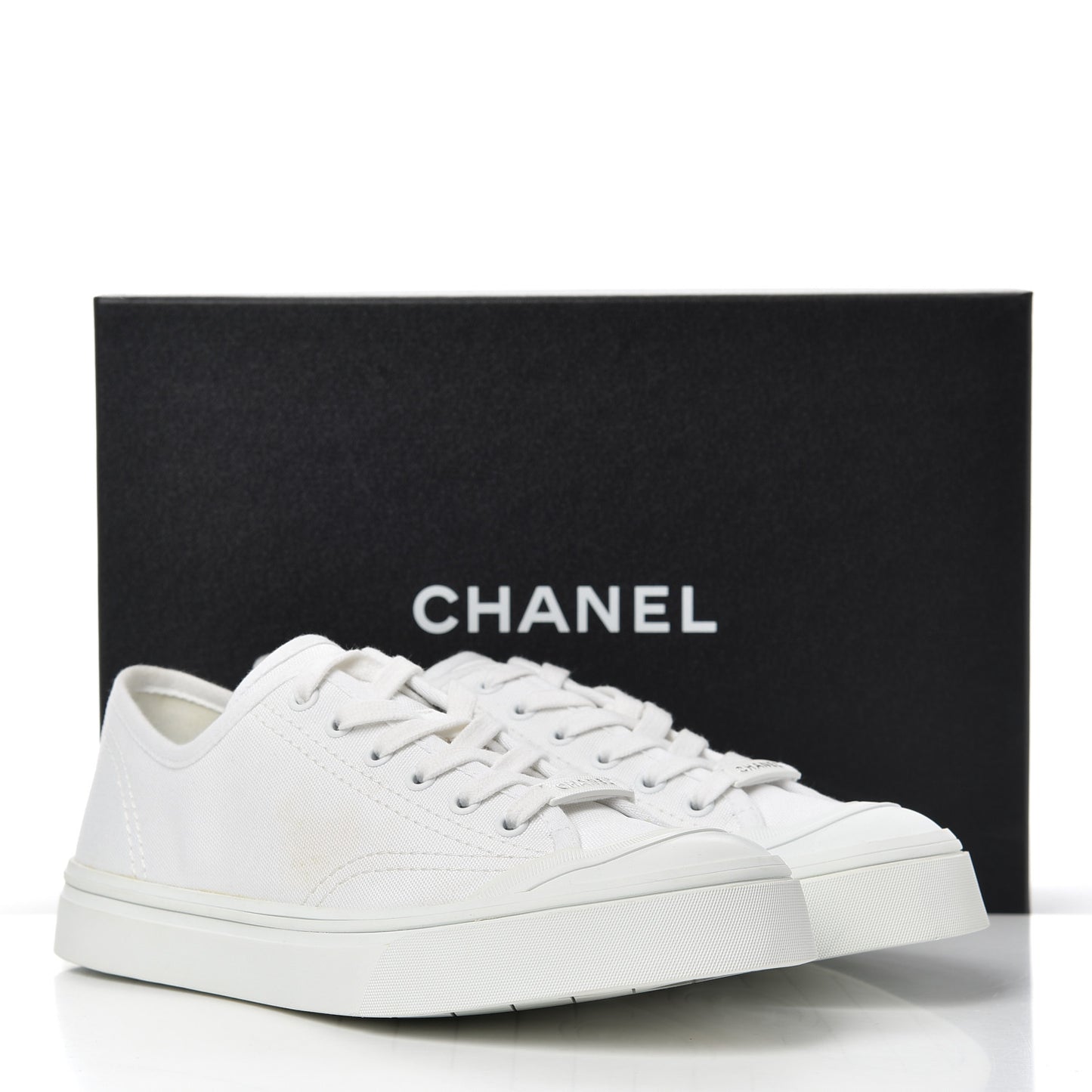 Fabric Low Top Sneakers 39.5 White