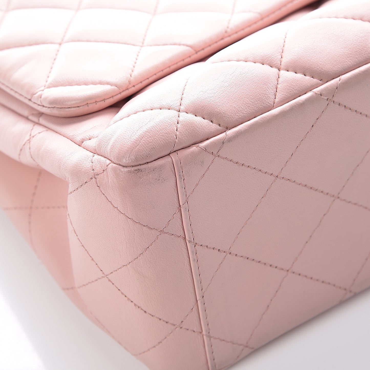 Lambskin Quilted Maxi Single Flap Pink