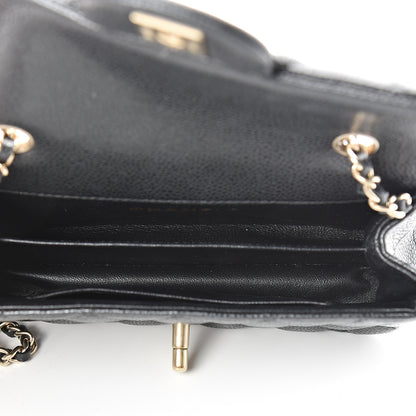 Chanel Metallic Caviar Quilted Extra Mini Flap Black 5 of 12