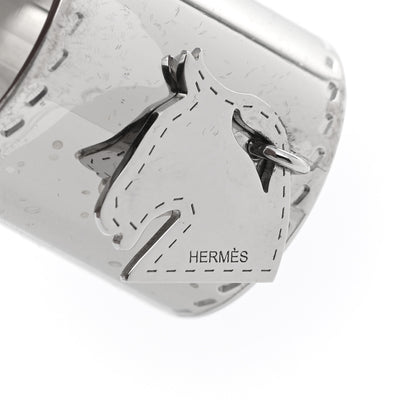 Hermes Palladium Tete de Cheval Horse Charm Scarf Ring 4 of 6