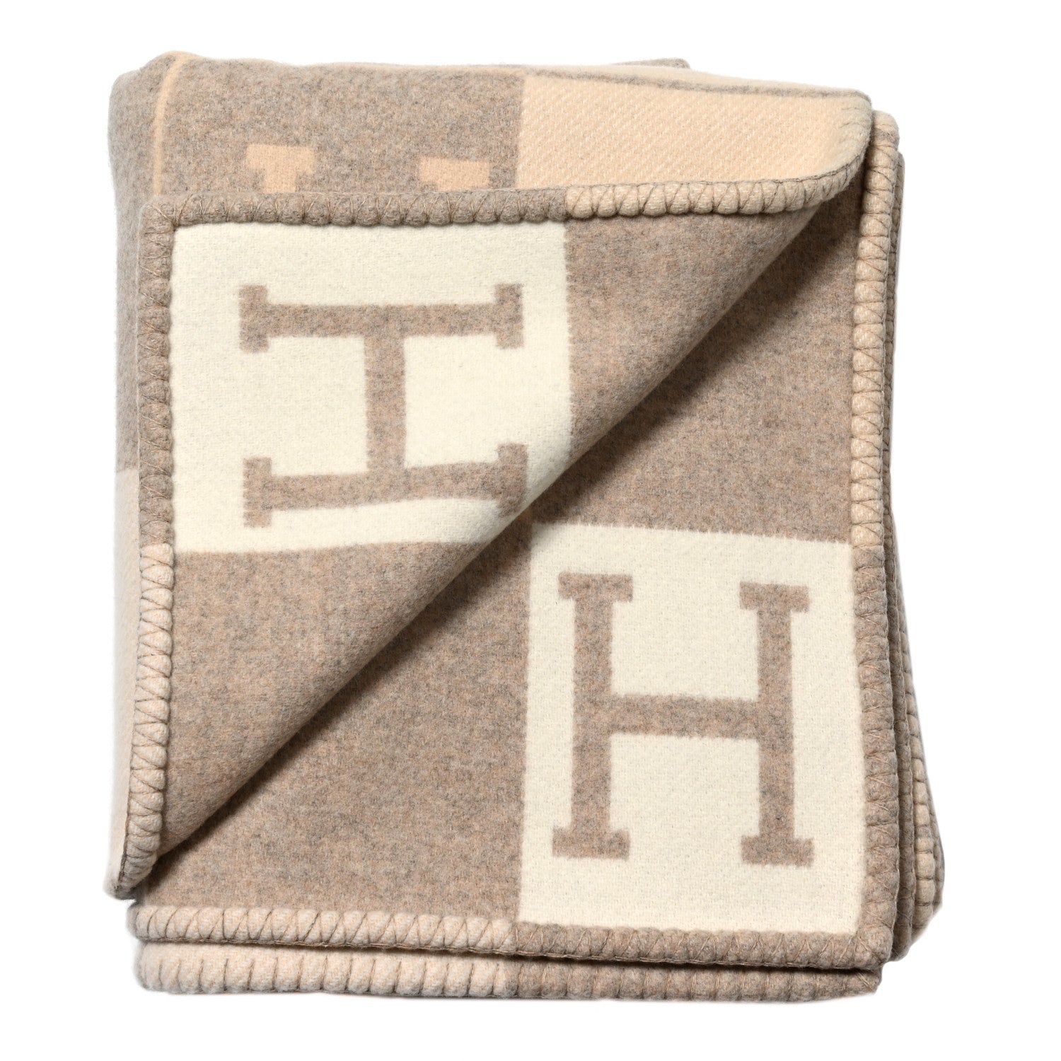 Hermes Wool Cashmere Avalon III Blanket Coco Camomille 2 of 3
